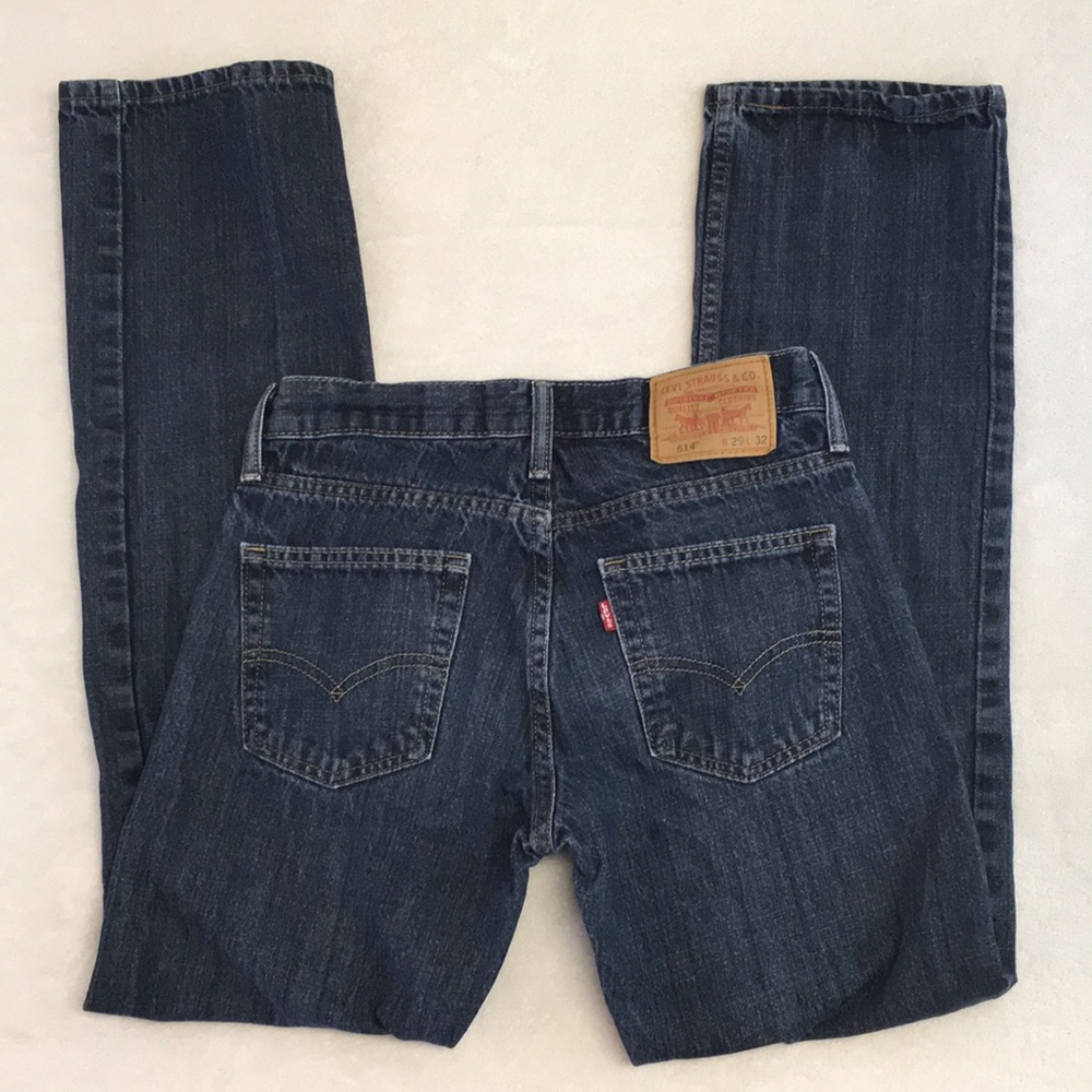 LEVIS 514 slim straight dark wash jeans (29x32)